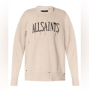 All Saints Destroy oversized crewneck sweater